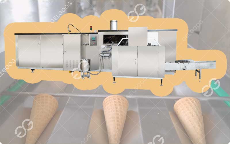 Production De Cornets De Crème Glacée Dans Une Usine