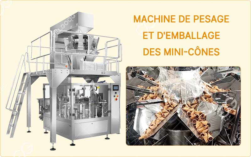 Caractéristiques De Machine D'Emballage Des Mini-Cônes En Chocolat