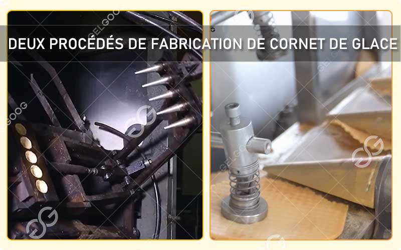Deux Procédés De Fabrication De Cornet De Glace